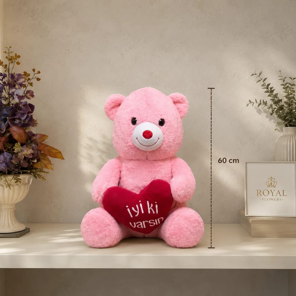 İyi ki Varsın 120cm Oturan Peluş Ayıcık - Görsel 2